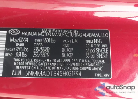 2025 Genesis Gv70 2.5T Awd из США, поврежденный, VIN 5NMMADTB4SH021794